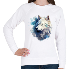 PRINTFASHION farkas - Női pulóver - Fehér női pulóver, kardigán