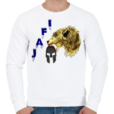 PRINTFASHION farkas spárta - Férfi pulóver - Fehér