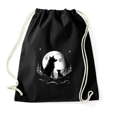 PRINTFASHION farkas - Sportzsák, Tornazsák - Fekete tornazsák