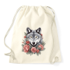 PRINTFASHION farkas virágokkal #2 - Sportzsák, Tornazsák - Natúr