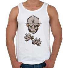 PRINTFASHION Farkasember - Férfi atléta - Fehér atléta, trikó