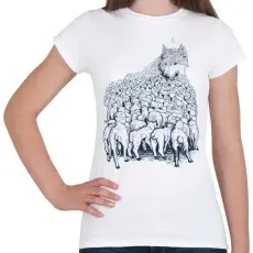 PRINTFASHION Farkashegy - Női póló - Fehér