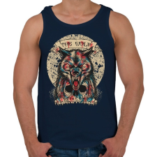 PRINTFASHION Farkaskoponya - Férfi atléta - Sötétkék atléta, trikó