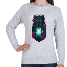 PRINTFASHION Farkasok - Női pulóver - Sport szürke női pulóver, kardigán