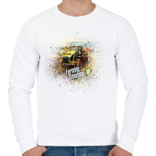 PRINTFASHION Farming simulator 2025 - Férfi pulóver - Fehér férfi pulóver, kardigán
