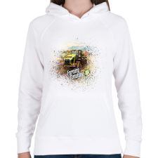 PRINTFASHION Farming simulator 2025 - Női kapucnis pulóver - Fehér női pulóver, kardigán