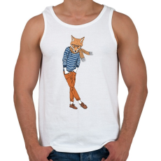 PRINTFASHION Fashion Fox - Férfi atléta - Fehér