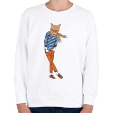 PRINTFASHION Fashion Fox - Gyerek pulóver - Fehér