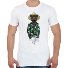 PRINTFASHION Fashion Panther - Férfi póló - Fehér férfi póló