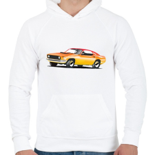 PRINTFASHION Fast car - Férfi kapucnis pulóver - Fehér férfi pulóver, kardigán