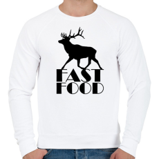 PRINTFASHION Fast food - Férfi pulóver - Fehér