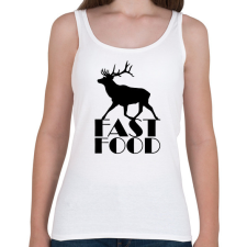 PRINTFASHION Fast food - Női atléta - Fehér női trikó