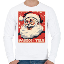 PRINTFASHION Faszom tele - Férfi pulóver - Fehér férfi pulóver, kardigán