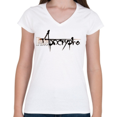 PRINTFASHION Fate/Apocrypha logo - Női V-nyakú póló - Fehér