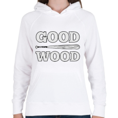 PRINTFASHION Fatestápoló - Női kapucnis pulóver - Fehér