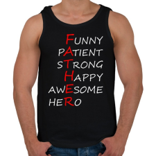 PRINTFASHION Father - Férfi atléta - Fekete atléta, trikó