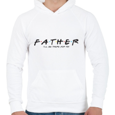 PRINTFASHION Father forever - Férfi kapucnis pulóver - Fehér férfi pulóver, kardigán