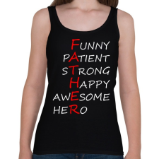 PRINTFASHION Father - Női atléta - Fekete női trikó