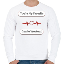 PRINTFASHION fav cardio - Férfi pulóver - Fehér férfi pulóver, kardigán