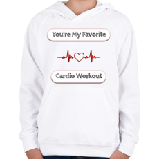 PRINTFASHION fav cardio - Gyerek kapucnis pulóver - Fehér