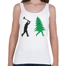 PRINTFASHION Favágás - Női atléta - Fehér női trikó