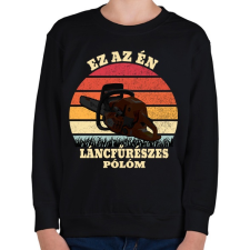 PRINTFASHION Favágó / Láncfűrész - Gyerek pulóver - Fekete gyerek pulóver, kardigán