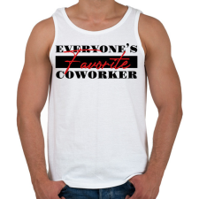 PRINTFASHION Favorite coworker - Férfi atléta - Fehér atléta, trikó