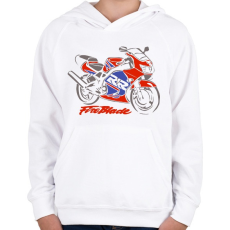 PRINTFASHION fb1 - Gyerek kapucnis pulóver - Fehér