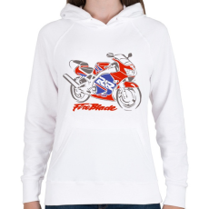 PRINTFASHION fb1 - Női kapucnis pulóver - Fehér