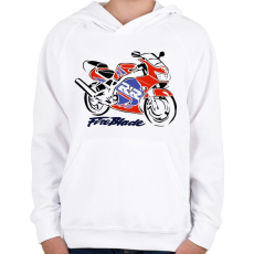 PRINTFASHION fb2 - Gyerek kapucnis pulóver - Fehér