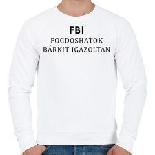 PRINTFASHION FBI - Férfi pulóver - Fehér férfi pulóver, kardigán
