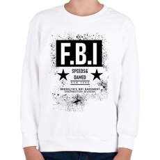 PRINTFASHION FBI - Gyerek pulóver - Fehér