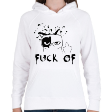 PRINTFASHION fck1 - Női kapucnis pulóver - Fehér női pulóver, kardigán