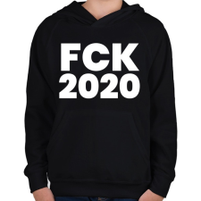 PRINTFASHION Fck 2020 - Gyerek kapucnis pulóver - Fekete gyerek pulóver, kardigán