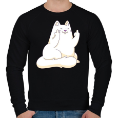 PRINTFASHION FCK cica - Férfi pulóver - Fekete