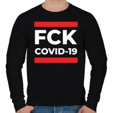 PRINTFASHION FCK COVID - Férfi pulóver - Fekete férfi pulóver, kardigán