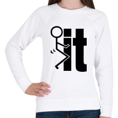 PRINTFASHION Fck it 2 - Női pulóver - Fehér