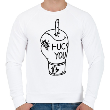 PRINTFASHION FCK tatto - Férfi pulóver - Fehér férfi pulóver, kardigán