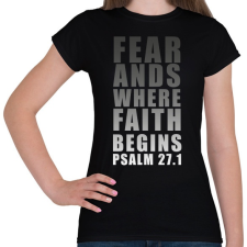 PRINTFASHION FEAR ANDS. - Női póló - Fekete női póló