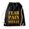 PRINTFASHION Fear, Pain, Defeat - Cobra Kai - Sportzsák, Tornazsák - Fekete