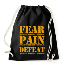 PRINTFASHION Fear, Pain, Defeat - Cobra Kai - Sportzsák, Tornazsák - Fekete tornazsák