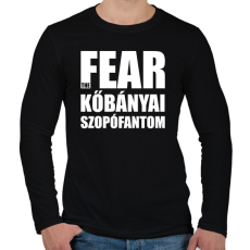 PRINTFASHION Fear the kőbányai szopófantom - Férfi hosszú ujjú póló - Fekete