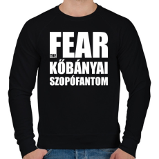PRINTFASHION Fear the kőbányai szopófantom - Férfi pulóver - Fekete