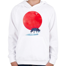 PRINTFASHION Fear the red - Gyerek kapucnis pulóver - Fehér