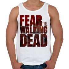 PRINTFASHION FEAR THE WALKING DEAD - Férfi atléta - Fehér atléta, trikó