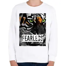 PRINTFASHION FEARLESS - Gyerek pulóver - Fehér gyerek pulóver, kardigán