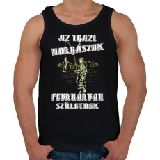 PRINTFASHION Februári horgász - Férfi atléta - Fekete