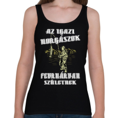 PRINTFASHION Februári horgász - Női atléta - Fekete