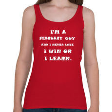 PRINTFASHION Februári vagyok és nem veszítek hanem tanulok - Női atléta - Cseresznyepiros