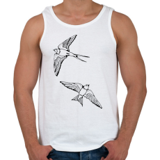PRINTFASHION fecske - Férfi atléta - Fehér